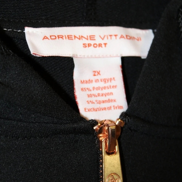 Adrienne Vittadini black zip up - Picture 3 of 9